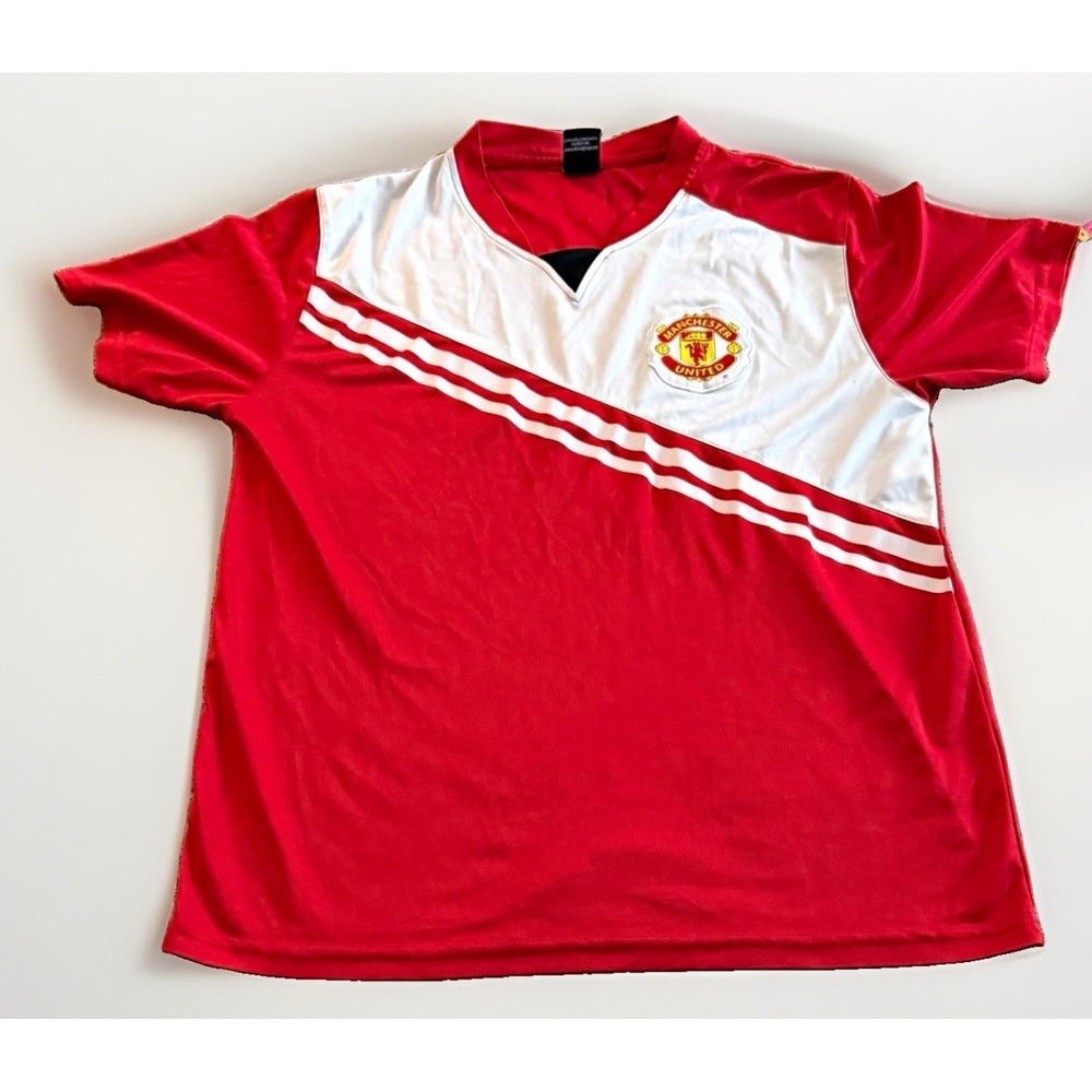 Manchester United Y2K 2000s Official Soccer Jersey Shirt Mens M Red White